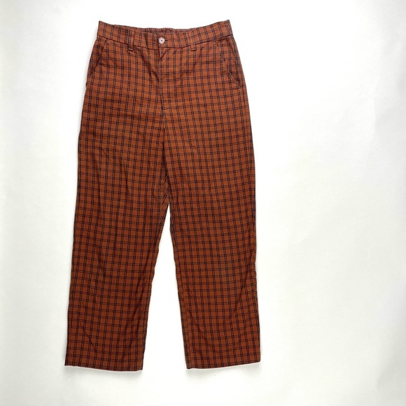 Women’s Levi’s Brown Checkered Pants - Picture 1 of 5